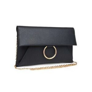 Urban Expressions “Alyssa Clutch”, Black & Gold